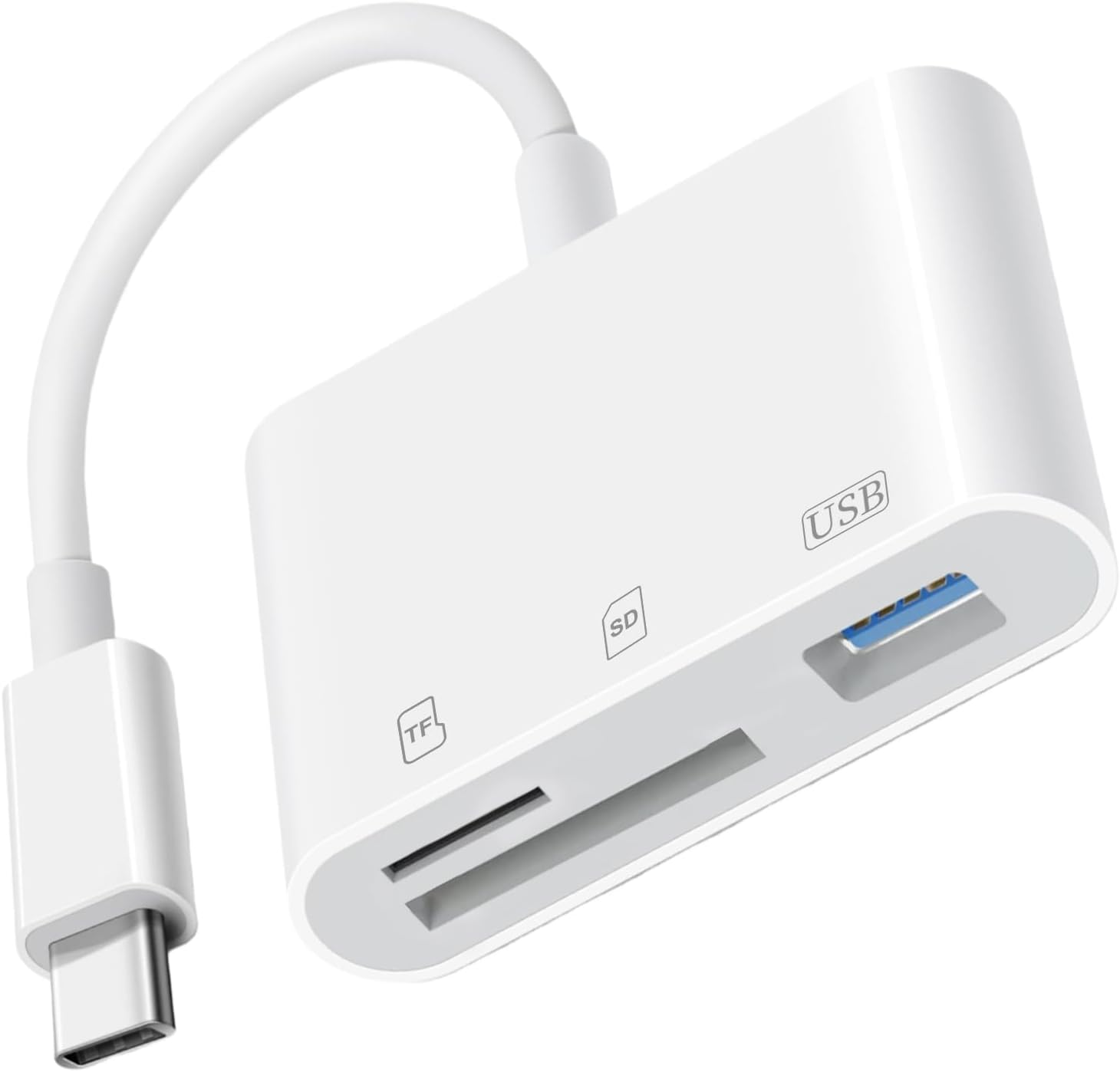 3 in 1 SD Card Reader USB C,External TF Micro SD Memory Card Reader with USB 3.0 Port,Digital Camera Type C sd card USBC OTG Adapter for Apple iPhone 17/16/15 Series,iPad Pro/Air/Mini,Macbook,Samsung