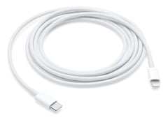 كابل شحن سريع 30 وات معتمد بشهادة MFi آبل من لنديو | كابل USB-C الى لايتنينج | سلك طاقة وبيانات متين بطول 2 م (480 ميجابت في الثانية) لآبل آيفون 14 برو ماكس و13 و12 و11 وXR وX و8 بلس 7 واي باد - أبيض