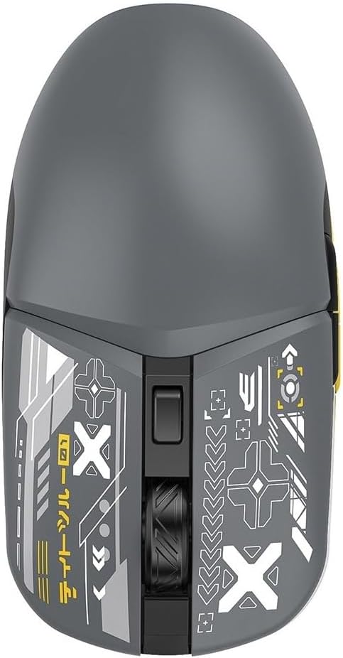 ماوس ألعاب موديل Fv-210، ماوس بنوعين من الاتصال بقناة راديو 2.4G وبلوتوث، مستشعر حساس مع 3 أوضاع DPI نقطة لكل البوصة للتحكم في استجابة المؤشر وإضاءة خلفية ار جي بي قابلة للتبديل - رمادي