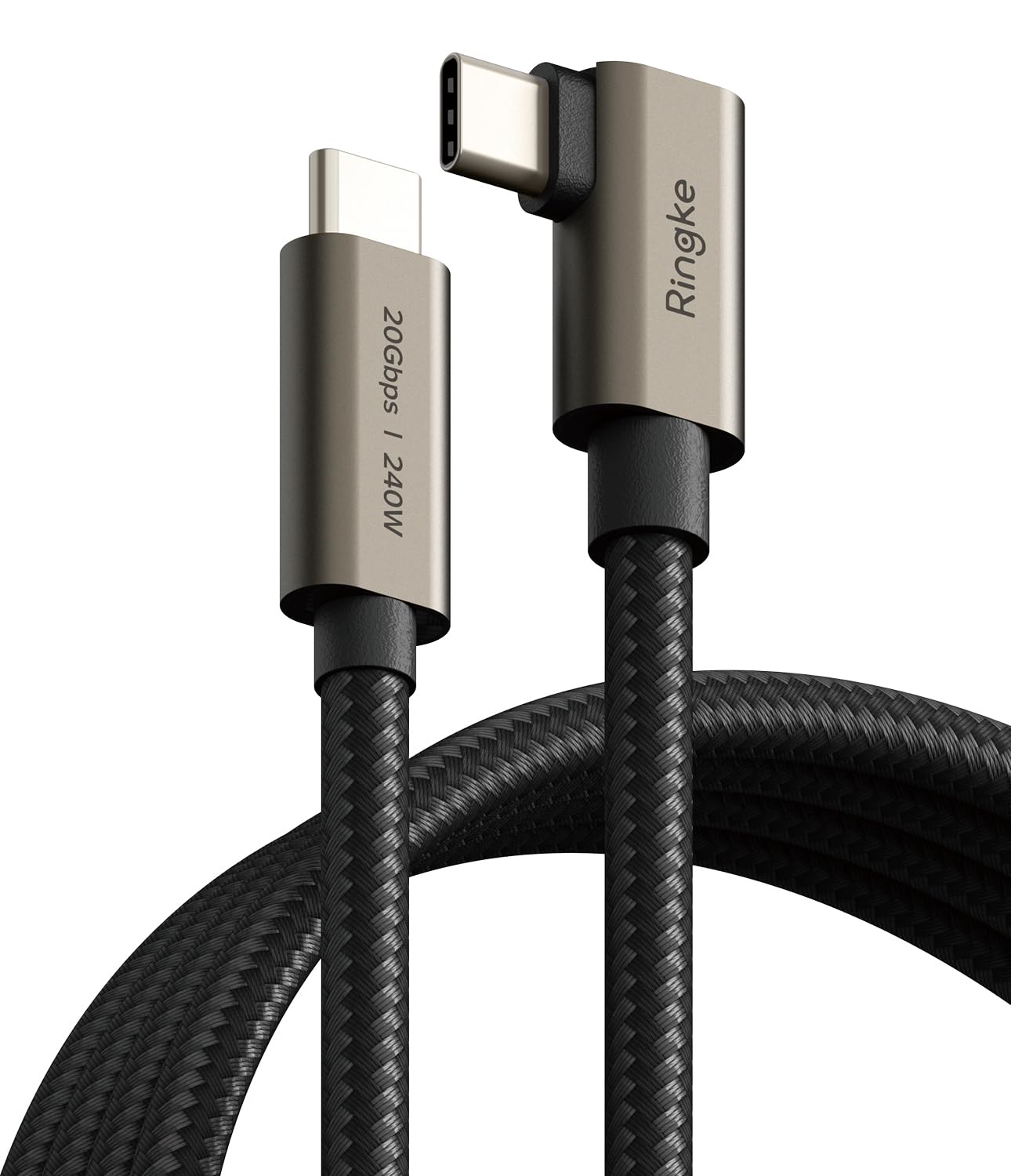 شاحن من رينجكي بمنفذ USB متوافق مع آيفون 16/15 و سامسونج جالاكسي S24/S23/S22 بقوة 240.0 واط مقاوم للصدمات