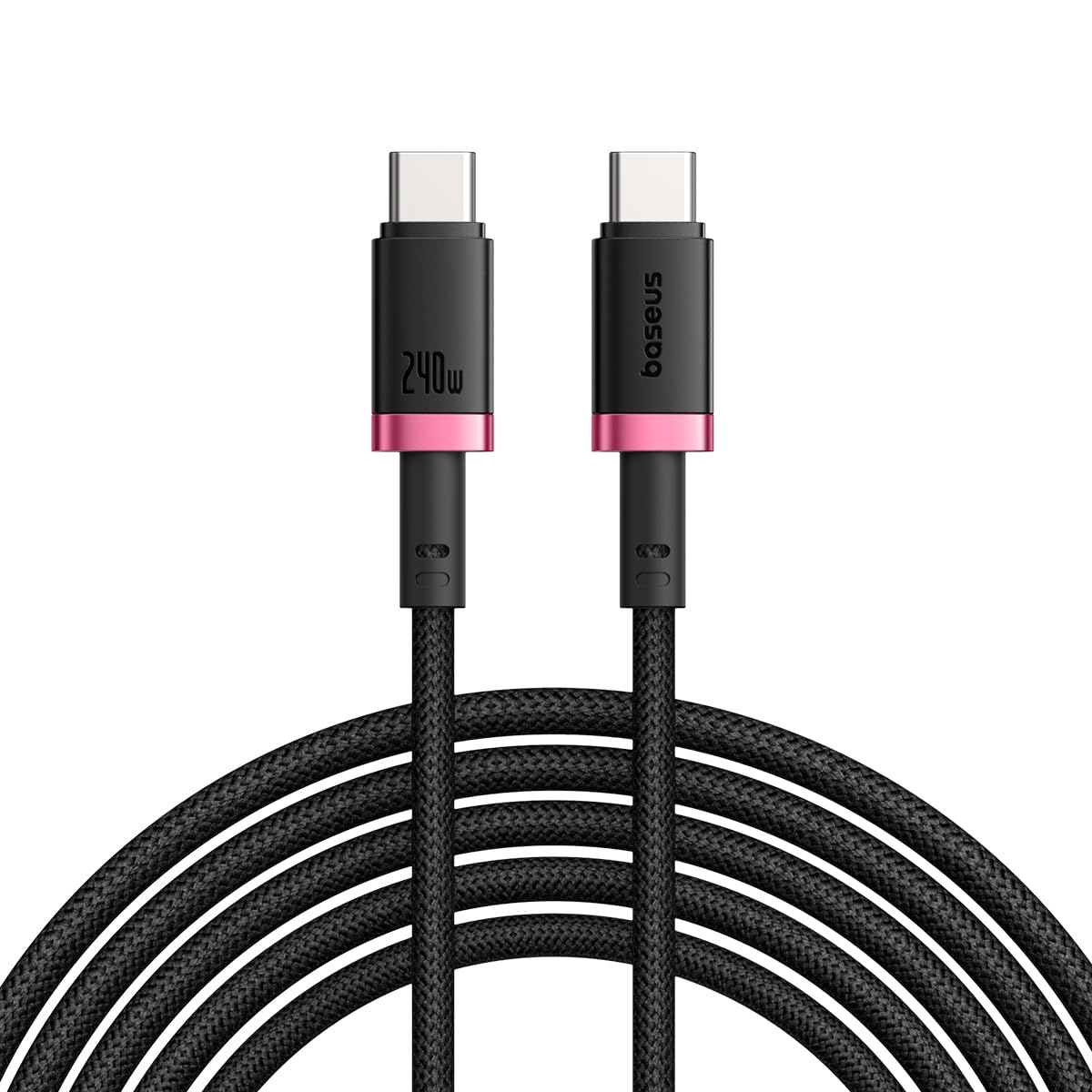 كابل من بيسيوس بطول 100.0 سنتيمترات نوع USB متوافق مع محمول ولابتوب وماك بوك وآيباد وآيفون وقابل للطي وتابلت