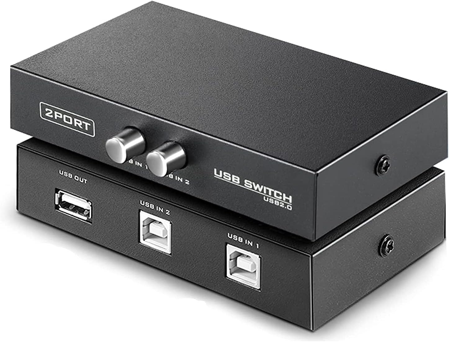 مفتاح USB سيليكتور بـ 2 منافذ لمشاركة أجهزة الكمبيوتر، موزع لتقسيم الطابعة لجهازين من أجهزة كمبيوتر تشترك في ماسح ضوئي واحد وطابعات وجهاز عرض وكاميرا ولوحة مفاتيح من اوجيتيو