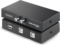 مفتاح USB سيليكتور بـ 2 منافذ لمشاركة أجهزة الكمبيوتر، موزع لتقسيم الطابعة لجهازين من أجهزة كمبيوتر تشترك في ماسح ضوئي واحد وطابعات وجهاز عرض وكاميرا ولوحة مفاتيح من اوجيتيو