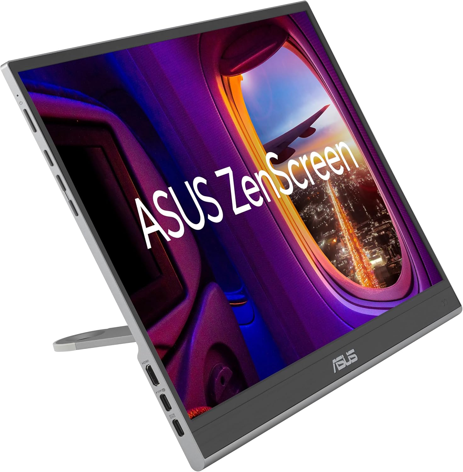 اسس شاشة زين سكرين محمولة 16 انش OLED USB-C (MQ16AHE) - FHD 100% DCI-P3، 1 مللي ثانية، HDR-10، ميني HDMI، العناية بالعين، مستشعر تقارب، مسند 360 درجة، متوافقة مع اللابتوب